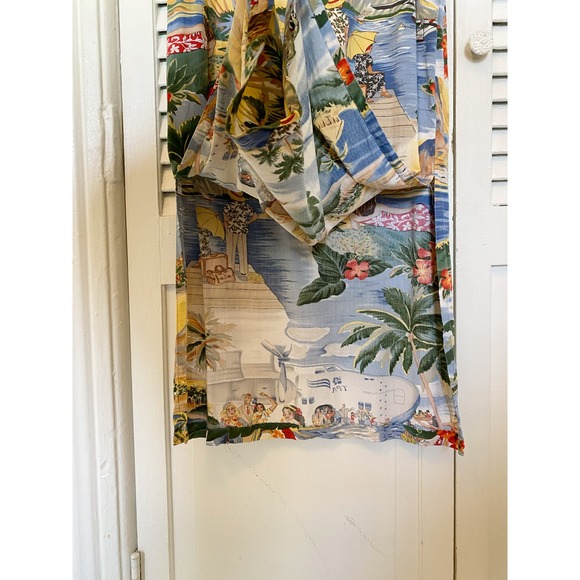 Vintage Reyn Spooner Hawaiian Shift Dress, Tourist TPA Airline Print, size XS-S - Picture 12 of 12